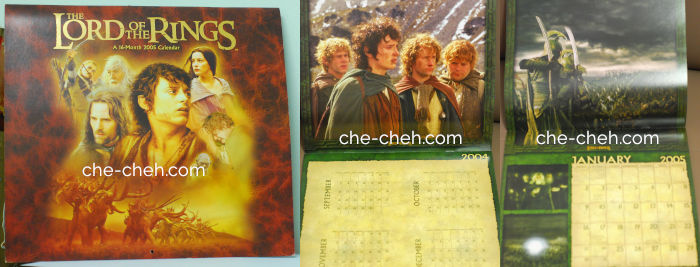 Lord Of The Rings Calendar